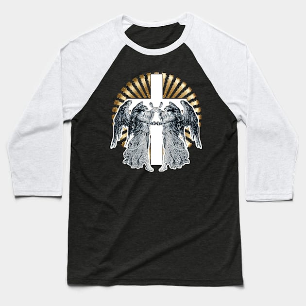 Holy angels of the cross of the Lord Jesus, redeemer of the world Baseball T-Shirt by Marccelus